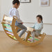 Bazel 6-in-1 Pikler Climber Set | Wooden Triangle, Rocker Arch & Slide for Toddlers - Sweatfully
