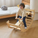 Bazel 6-in-1 Pikler Climber Set | Wooden Triangle, Rocker Arch & Slide for Toddlers - Sweatfully