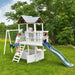 Craftsman Modern Outdoor Swing Set | Wooden Backyard Swing Frame for Kids - Sweatfully