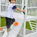 Craftsman Modern Outdoor Swing Set | Wooden Backyard Swing Frame for Kids - Sweatfully