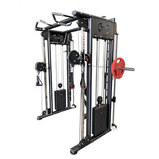 Megatron Dual Adjustable Pulley / Smith Combo - Muscle D Fitness - Selectorized Weight Adjustment - Functional Pull-Up Bar - Dual Station - Sweatfully