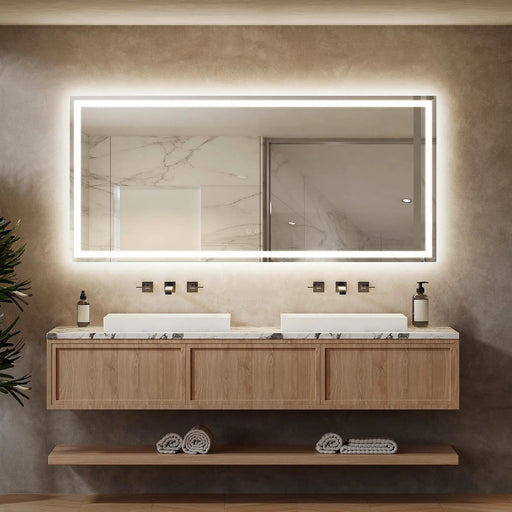 Deluxe Center Glow LED Bathroom Mirror - Sweatfully