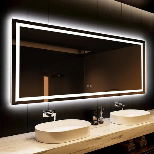 Deluxe Center Glow LED Bathroom Mirror - Sweatfully