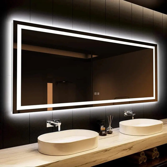Deluxe Center Glow LED Bathroom Mirror - Sweatfully