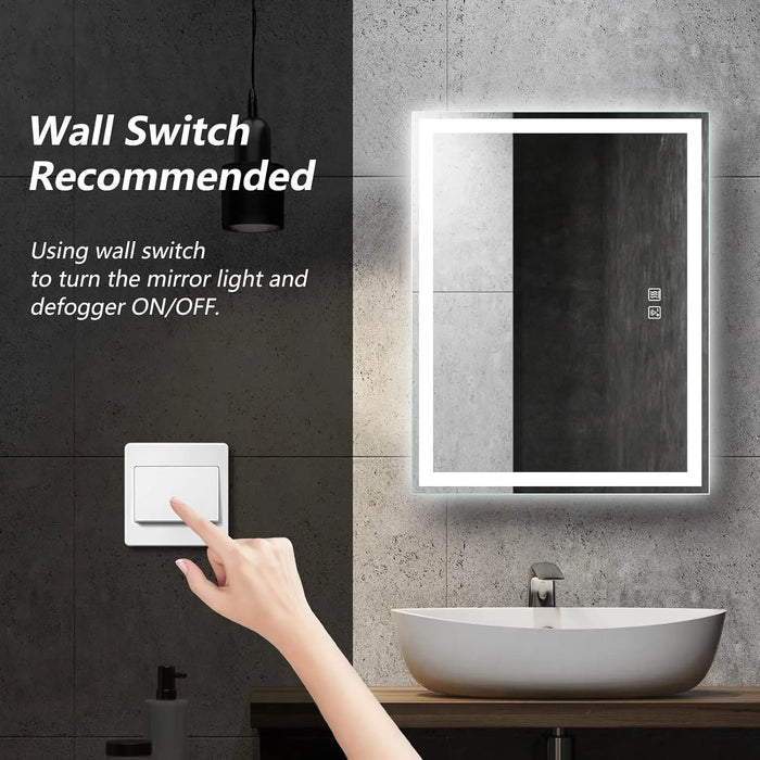 Deluxe Center Glow LED Bathroom Mirror - Sweatfully
