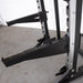 Deluxe Half Rack - Muscle D Fitness - Heavy Duty - Adjustable Safety Bars - Pull Up - Vertical Olympic Bar Storage - Sweatfully