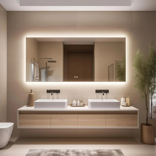 Deluxe Sleek Backlit LED Bathroom Mirror - Sweatfully