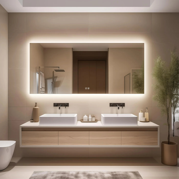 Deluxe Sleek Backlit LED Bathroom Mirror - Sweatfully
