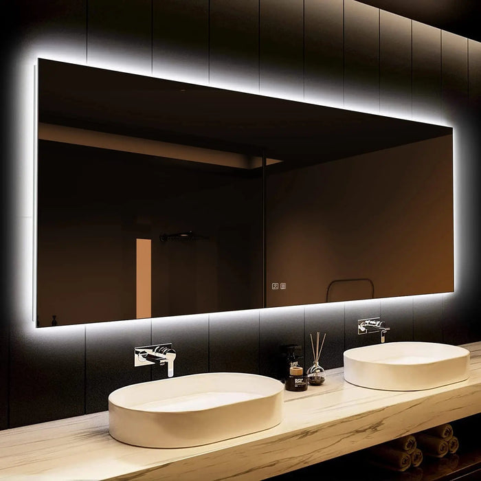 Deluxe Sleek Backlit LED Bathroom Mirror - Sweatfully