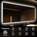 Deluxe Sleek Backlit LED Bathroom Mirror - Sweatfully