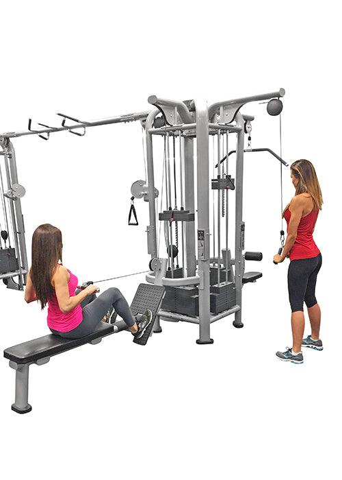5 Stack Megatron Deluxe Jungle Gym 3 Colors - Muscle D Fitness - Commercial-Grade , Lat Pull, Low Row, Functional Column - Sweatfully