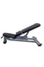 Deluxe Adjustable Bench - Muscle D Fitness - Adjustable Moveable Padded Bench Black Silver - Sweatfully