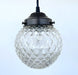 Rare Diamond Antique 1930's Glass Pendant Lighting - Sweatfully