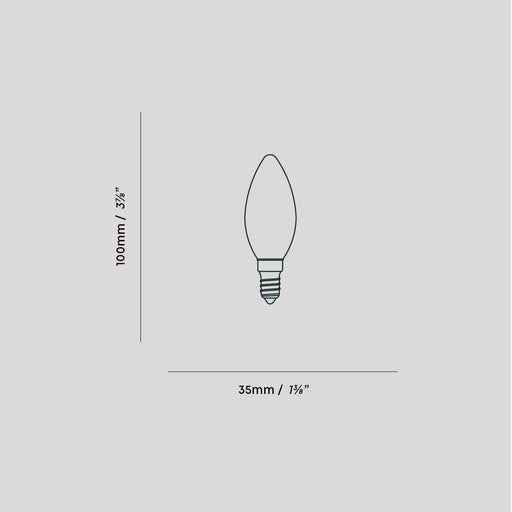 Candle E12 Matte White LED Bulb - Sweatfully