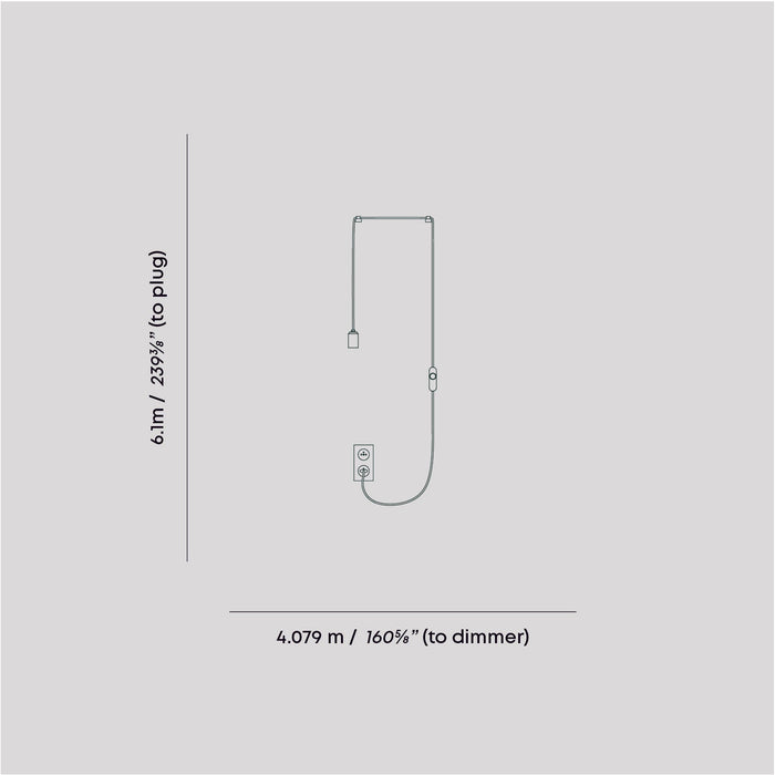 Oval Plug-In Pendant in Graphite - Sweatfully
