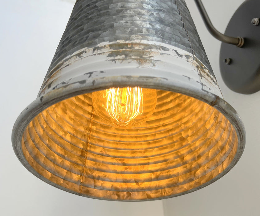 Distressed Large Farmhouse Wall Sconce Light - Sweatfully