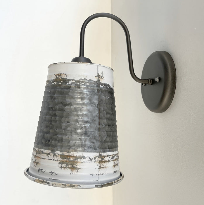 Distressed Large Farmhouse Wall Sconce Light - Sweatfully