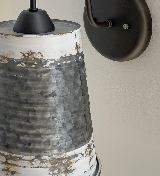 Distressed Large Farmhouse Wall Sconce Light - Sweatfully