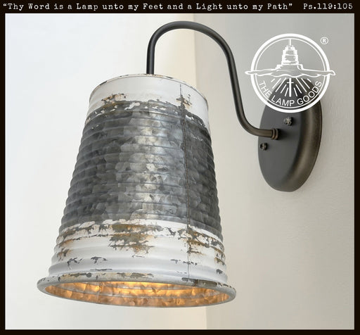 Distressed Large Farmhouse Wall Sconce Light - Sweatfully