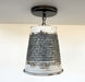 Distressed Large Corrugated Galvanized Barn Ceiling Light - Sweatfully