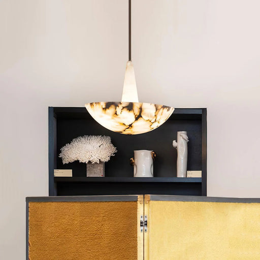 Dome Alabaster Domus Pendant Light - Sweatfully