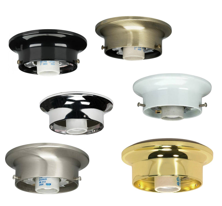 Retro Flush Mount Milk Glass Ceiling Light - Sweatfully