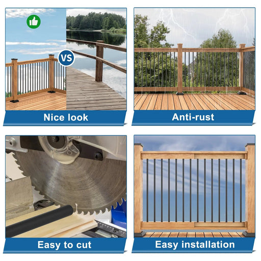 Durable Hollow Deck Balusters with Screws - Sweatfully