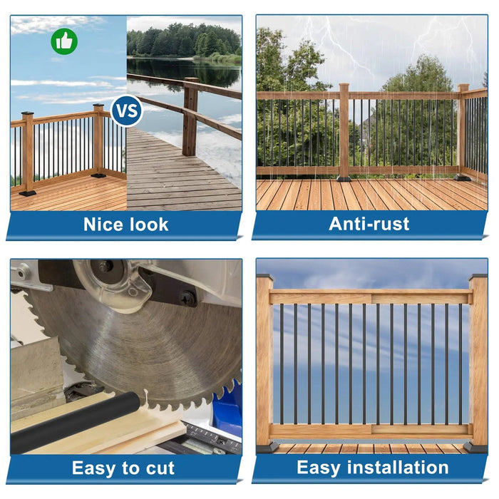 Durable Hollow Deck Balusters with Screws - Sweatfully