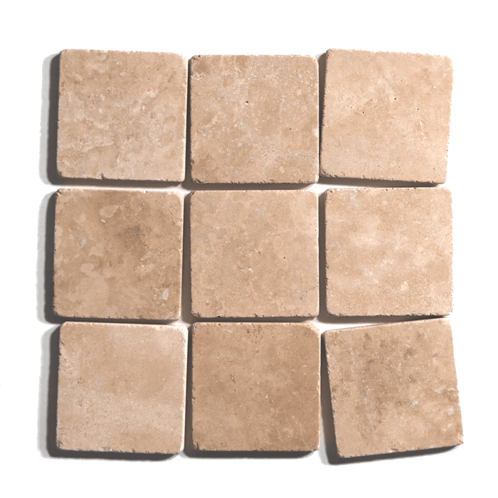 Durango 4"x4" Tumbled Marble Tile - Sweatfully