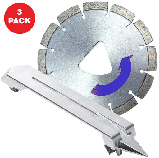 6" XP Purple Series Diamond Premium Hard Concrete Saw Blade – 3 Pack - Sweatfully