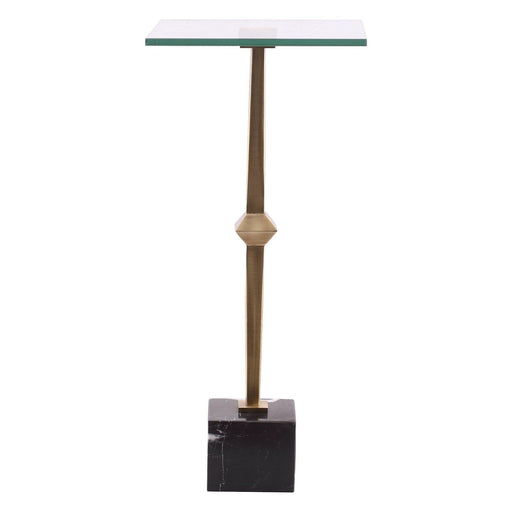 11" Square Side Table with Marble Base - Sweatfully