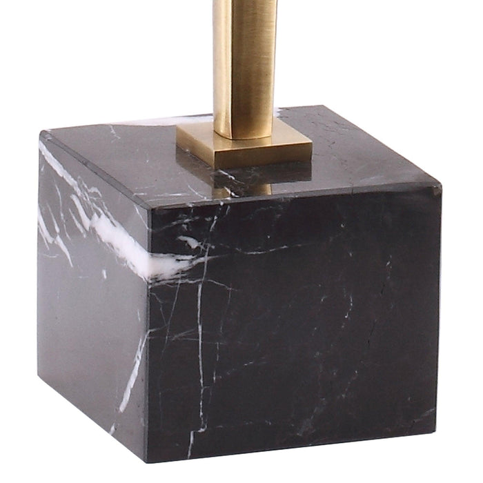 11" Square Side Table with Marble Base - Sweatfully