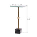11" Square Side Table with Marble Base - Sweatfully