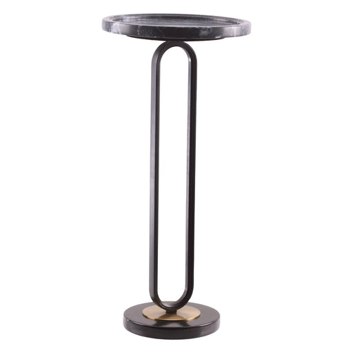 12" Black Round Side Table - Sweatfully