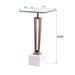 11" Modern Martini Table with White Marble - Sweatfully