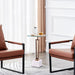 11" Modern Martini Table with White Marble - Sweatfully
