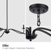 Ellie 5-Light Elegant Industrial Dimmable Chandelier - Sweatfully