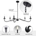 Ellie 5-Light Elegant Industrial Dimmable Chandelier - Sweatfully