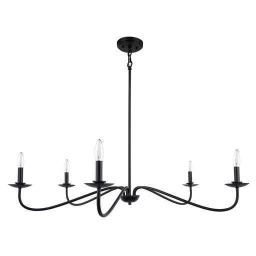 Ellie 5-Light Elegant Industrial Dimmable Chandelier - Sweatfully