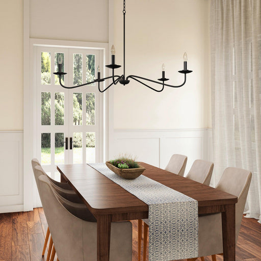 Ellie 5-Light Elegant Industrial Dimmable Chandelier - Sweatfully