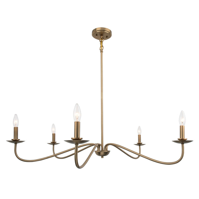 Ellie 5-Light Elegant Industrial Dimmable Chandelier - Sweatfully