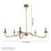 Ellie 5-Light Elegant Industrial Dimmable Chandelier - Sweatfully
