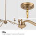 Ellie 5-Light Elegant Industrial Dimmable Chandelier - Sweatfully