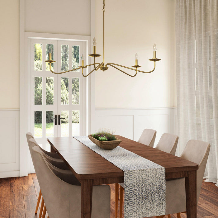 Ellie 5-Light Elegant Industrial Dimmable Chandelier - Sweatfully