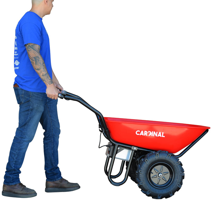 Electric Utility Cart 40V Battery-Powered Wheelbarrow 570-lb. Bucket Capacity - Sweatfully