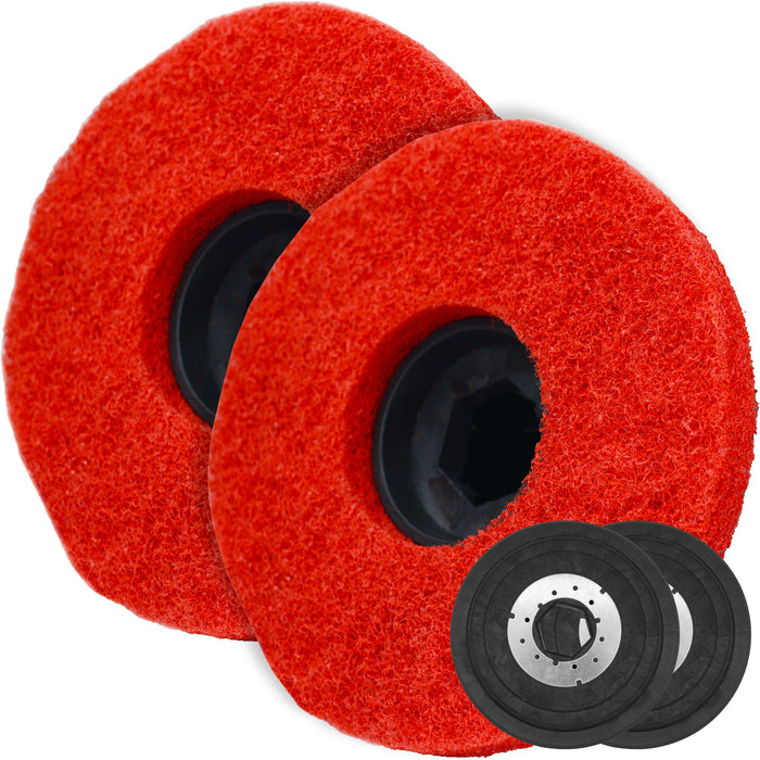 Buffing Pad Brush for TMOP18e Electric Floor Scrubber 2 Pack - Sweatfully