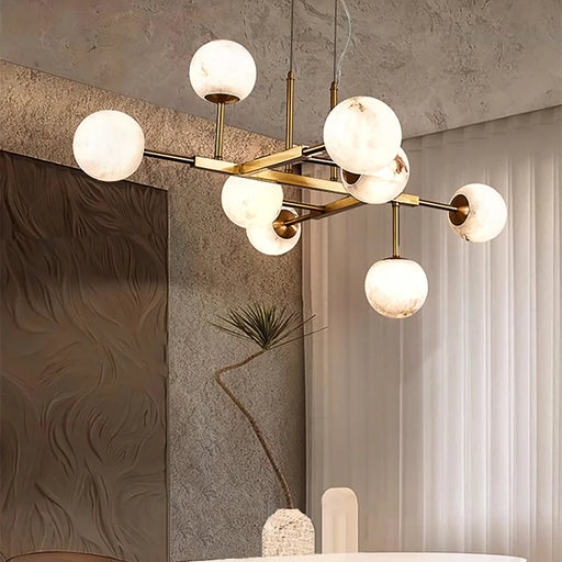 Elegant Ball Alabaster Chandelier - Sweatfully