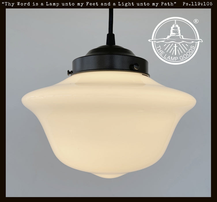 STYLISH MODERN SCHOOLHOUSE 1930s Globe Pendant Light - Sweatfully