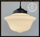 STYLISH MODERN SCHOOLHOUSE 1930s Globe Pendant Light - Sweatfully