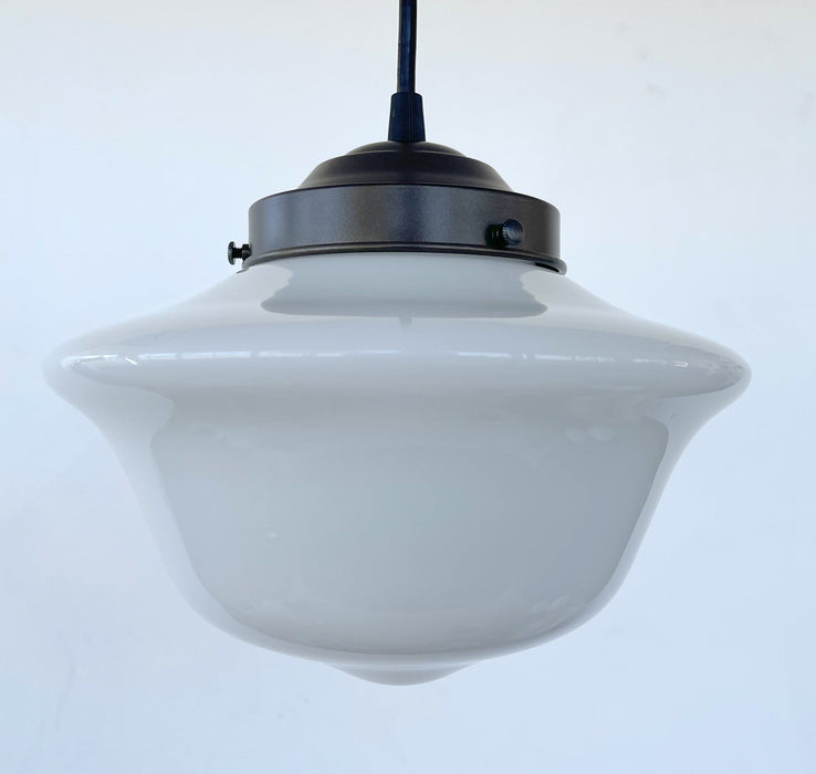 STYLISH MODERN SCHOOLHOUSE 1930s Globe Pendant Light - Sweatfully
